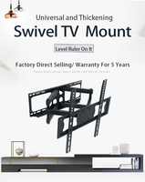 Dudukan TV Artikulasi yang Dapat Disesuaikan, Ekstensi Penuh, Lengan Panjang 55-460mm, untuk TV 32-70 Inch, Beban Maksimal 45kg, Putar dan Miringkan, Braket Dinding TV