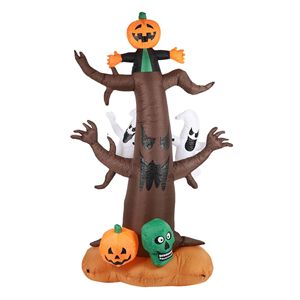 Maniquí Inflable de Halloween de 2.4 Metros de Altura, Combinación de Fantasma, Árbol, Elfo y Calabaza, Decoración Divertida - Product Image 3