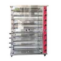 Four à rôtisserie au gaz commercial à 9 niveaux pour poulet, équipement de cuisine pour petites entreprises et restaurants 0-400 ℃   Contrôle précis de la température
