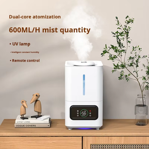 Humidificateur <span class=keywords><strong>d</strong></span>'<span class=keywords><strong>air</strong></span> commercial à ultrasons, capacité de 6 L, grand diffuseur de brume, rafraîchisseur de fruits et légumes pour chambre à coucher, sur pied - Product Image 3