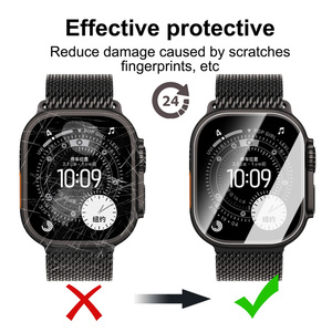 Kit d'installation facile, cadre en verre trempé, <span class=keywords><strong>protection</strong></span> d'écran pour <span class=keywords><strong>Apple</strong></span> <span class=keywords><strong>Watch</strong></span> <span class=keywords><strong>Ultra</strong></span> 49 mm, film de <span class=keywords><strong>protection</strong></span> pour Iwatch <span class=keywords><strong>Ultra</strong></span> 3 2 1 - Product Image 3