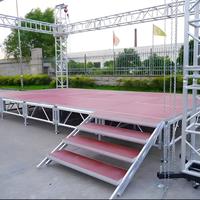 Scène modulaire portable en aluminium pour concerts en plein air, fêtes, mariages, expositions, plateforme événementielle facile à assembler