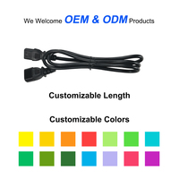 Câble d'alimentation IEC320 C14 vers IEC C13, C13 vers C14, 18 AWG, indice de protection IP20, rallonge de 1,5 m pour instrumentation
