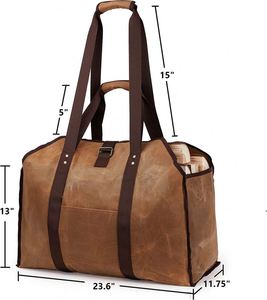 Sac de transport pour bois de chauffage BSCI, sac de camping, sac de transport pour bûches, sac de transport durable en toile cirée résistante à l'eau - Product Image 2