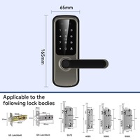 Serrure de porte numérique intelligente TOPTEQ H5P avec reconnaissance faciale, étanche, Wifi Tuya, TTLock, contrôle à distance par Bluetooth, empreinte digitale et caméra
