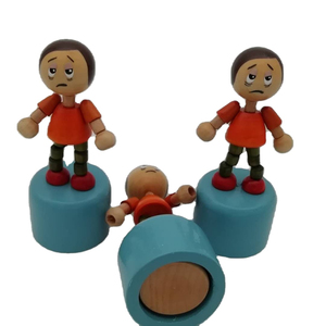Marionnettes à main en bois pour enfants avec logo personnalisé, figurines de théâtre de marionnettes jouets fournies par l'usine - Product Image 1