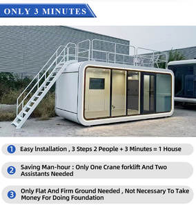 Offre Spéciale personnalisé populaire cabine luxe modulaire haut de gamme mobile conteneur de jardin Hangfa Apple Capsule House - Product Image 4