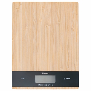 Balance de cuisine numérique en bambou 5 kg - Product Image 1