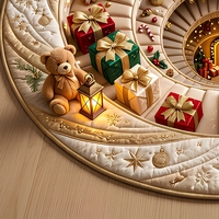 Tapis de sol optique 3D de Noël en velours cristal pour salon et chambre à coucher