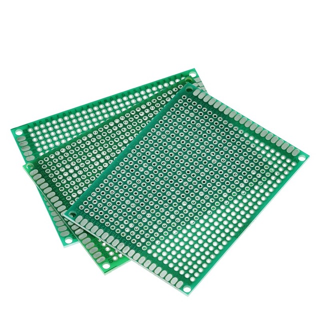TZT 6*8 6X8cm Double Side Prototype pcb Breadboard Universal Printed Circuit Board for Arduino 1.6mm 2.54mm Glass Fiber