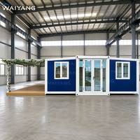 Casa Contenedor Expandible de 20 pies/40 pies, Casa Modular Prefabricada de 2 Dormitorios con Cocina y Baño, Aislada para Clima Frío, de Fábrica