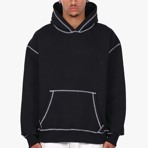 <span class=keywords><strong>Sweat</strong></span> <span class=keywords><strong>à</strong></span> <span class=keywords><strong>capuche</strong></span> pour homme Camisetas <span class=keywords><strong>Sweat</strong></span> <span class=keywords><strong>à</strong></span> <span class=keywords><strong>capuche</strong></span> noir avec poche avant <span class=keywords><strong>à</strong></span> bordure blanche et cordon de serrage réglable <span class=keywords><strong>Sweat</strong></span>-shirt décontracté - Product Image 1