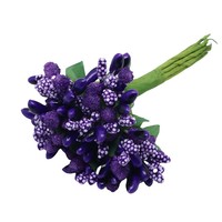 12 pièces/bouquet 144 pièces baies de fête fleur artificielle étamine fil tige sucre mariage feuilles étamine pour la décoration de boîte de mariage