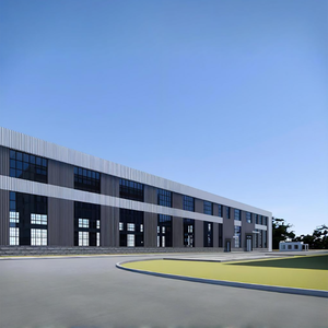 מבנה פלדה מודרני תעשייתי טרומי פלדה מבנה מחסן מתכת קל משקל בניין משרדים קניון מוסך סופרמרקט - Product Image 2