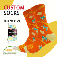 Chaussettes habillées tricotées de haute qualité, design personnalisé, colorées et amusantes, en coton respirant