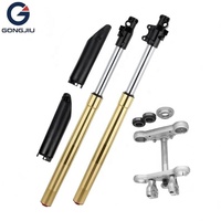 Fourche avant inversée de 800 mm avec triple collier de fixation pour guidon, pour moto tout-terrain de style CRF70, axe de 12 mm/15 mm