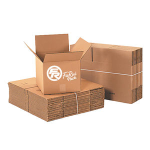 30x30x16 Boîte d'expédition d'expédition en papier kraft ondulé à double paroi et à usage intensif Conception gaufrée pour le courrier et la livraison - Product Image 2