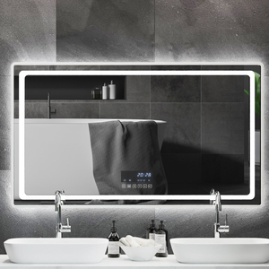 <span class=keywords><strong>Miroir</strong></span> de salle de bain moderne avec écran tactile intelligent Bluetooth mural anti-buée avec lumière LED - Product Image 3
