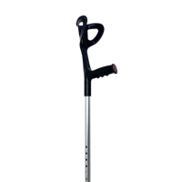Canne de marche en aluminium avec lampe pour béquille ajustable en hauteur Chaise roulante pliante Soins de santé du corps