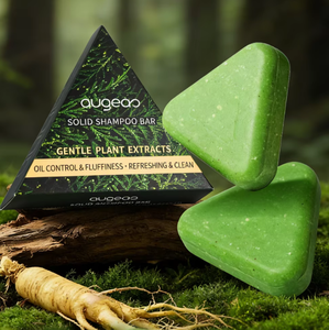 Shampooing solide à base de plantes, format voyage, marque Augeas, livraison rapide, petite taille, savon nettoyant pour cheveux. - Product Image 1