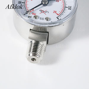 0-300psi 20bar Aço Inoxidável 304 Medidor de Pressão Radial AFKLOK - Product Image 5