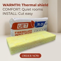 Canada ASTM E96 Laine de verre ignifuge de haute qualité R20 5.5 Isolation thermique pour les murs des bâtiments à ossature bois