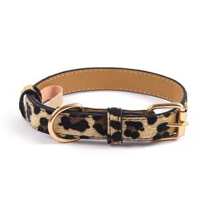 Collar ajustable de cuero de PU para gatos, estampado de leopardo, perros pequeños y medianos, accesorios para collar de mascotas para caminar al aire libre - Product Image 2