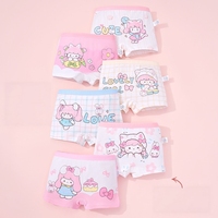 Calzones Tipo Bóxer de Algodón 5A Suaves y Transpirables para Niñas, Ropa Interior de Cuatro Puntas para Niñas Medianas y Grandes, Venta al Por Mayor