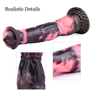 Beestachtige mannen soft liquid silicone paarden anaalplug realistische dildo voor privé masturbatie en orgasme zonder testikels - Product Image 5