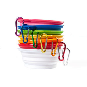 Diakui Pesawat Kualitas Tinggi Logo Disesuaikan Warna Luar Ruangan Ransel Portable Silikon Dapat Dilipat Mangkuk Anjing untuk Perjalanan - Product Image 1