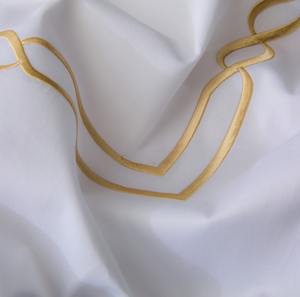 棉大号棉缎酒店床上用品套装羽绒被白色和黑色或定制羽绒被覆盖刺绣 - Product Image 6