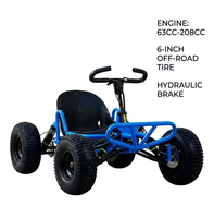 Kart de course tout-terrain XFY à démarrage électrique, 110 cm³, 2 temps, à essence, capacité 150 kg, transmission par chaîne, idéal pour la location en centre commercial
