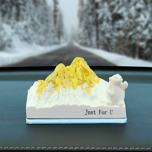 Ambientador de coche con diseño de montaña nevada, perfume de resina, decoración para la consola central, para decoración interior del coche - Product Image 2