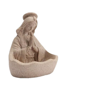 Statue de la Vierge <span class=keywords><strong>Marie</strong></span>, cadeaux catholiques, souvenir pour femmes, porte-rosaires, 5,5 pouces, statues de la Sainte Mère (résine) - Product Image 4