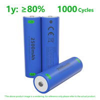 Batterie rechargeable AA 2500mAh Ni-MH 1.2V, 1000 cycles, respectueuse de l'environnement, pour l'électronique grand public, les outils électriques, les lampes de poche