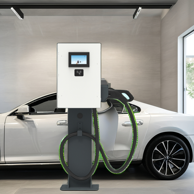 High-Efficiency DC EV Charging Pile 20KW/30KW Fast EV Charging Station Bi-directional V2G Wall-Mounted Electric Car Charger
