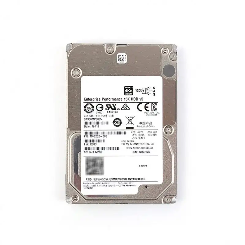 ฮาร์ดดิสก์ST300MP0065 1MG202-003 300GB 4kn 15K 2.5 นิ้ว 12GB SAS HDDเซิร์ฟเวอร์ฮาร์ดไดรฟ์สําหรับSeagate