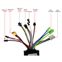 36V 48V 17A 250W 350W 500W Kit Pengontrol Sensor Hall Layar S866 untuk Sepeda Listrik Ebike