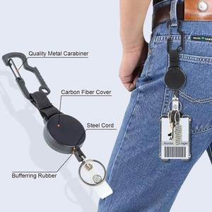 IStapromo Gifts Porte-badge tactique rétractable avec porte-clés et clip pour badge d'identification en acier - Product Image 3