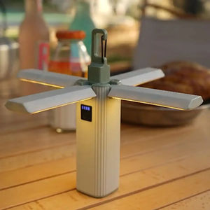 Lámpara portátil recargable para tienda de campaña, linterna multifunción de larga duración, lámpara de mano plegable - Product Image 3