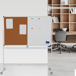 Nhà Máy Tiêu Chuẩn 2in1 Kết Hợp Nút Chai <span class=keywords><strong>Pin</strong></span> Hội Đồng Quản Trị Với Đứng Bánh Xe Di Động Khô Xóa Bảng Từ Tính Cho Các Trường Học & Văn Phòng - Product Image 5