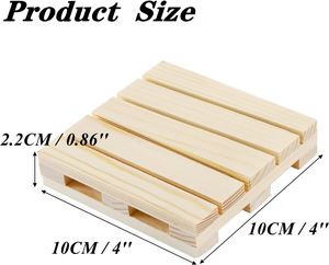 ชุดจานรองแก้วไม้ขนาดเล็กแบบขายส่ง เป็นมิตรกับสิ่งแวดล้อม ขนาด 10x10 ซม. หนา 2.2 ซม. สีธรรมชาติ ดีไซน์ทันสมัย สำหรับเครื่องดื่มร้อนและเย็น - Product Image 5