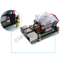 Geeekpi 52Pi EP-0112 Applicable au Raspberry Pi 4B/3B Black Ice Tower Cooler Ventilateur horizontal RGB E629