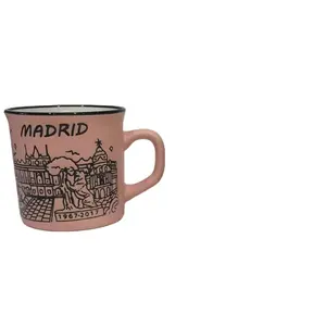 Factory Custom Barcelona travel mug New Design Cheap Mug MADRID Tourist Souvenirs Gift Design Cup