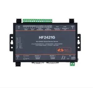 4G Double Port Serial Server HF2421G GPS positioning of DTU RS232 / 485 / 422 data transmission