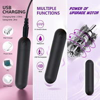 Mini vibromasseur à 10 modes pour femmes, moteur amélioré, silencieux, étanche, rechargeable par USB, jouet sexuel en silicone