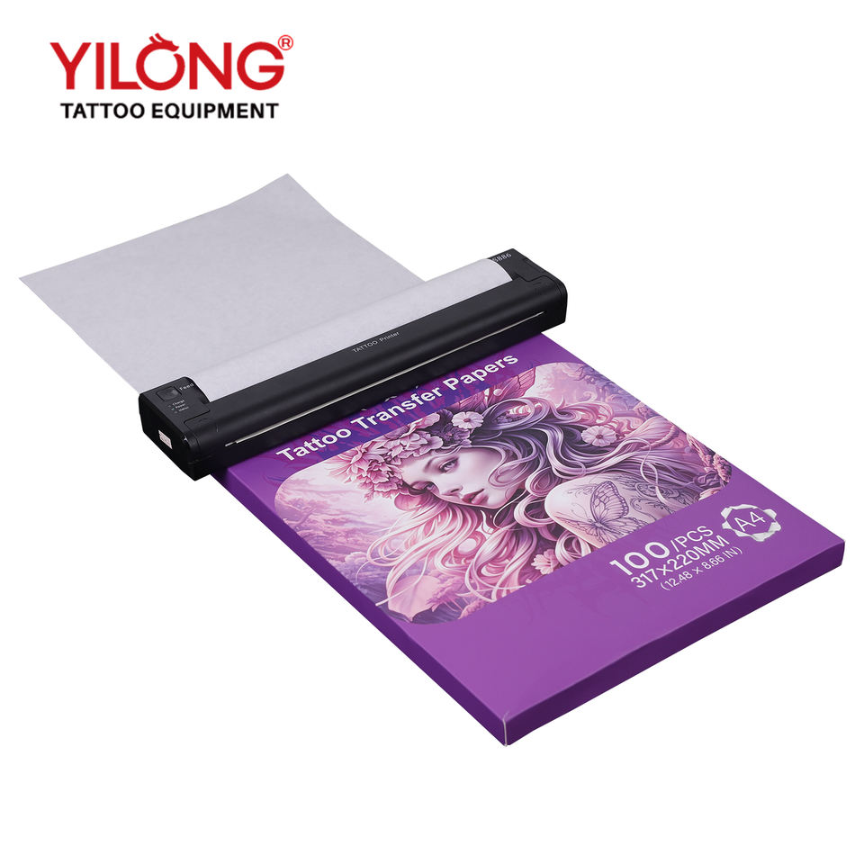 Yilong Temporary High Quality 100 Sheets/Box Pink Tattoo Stencil Square ...