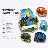 Badges en émail personnalisés sur mesure pour fabricants, badges souvenirs en métal, épingles de revers personnalisées avec logo de ville, d'état ou de localisation, pour le voyage