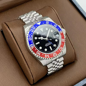 Watches 25mm Rotating Bezel Men's Mechanical <b>Smart</b> Watch Stainless Steel Band Sapphire Crystal 20BAR Waterproof Business Fashion - Product Image 2