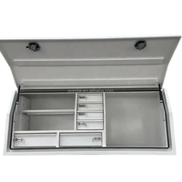 Boîte à outils en aluminium à motif damier, verrouillable, étanche, pour camionnette Hilux Ranger Triton double cabine